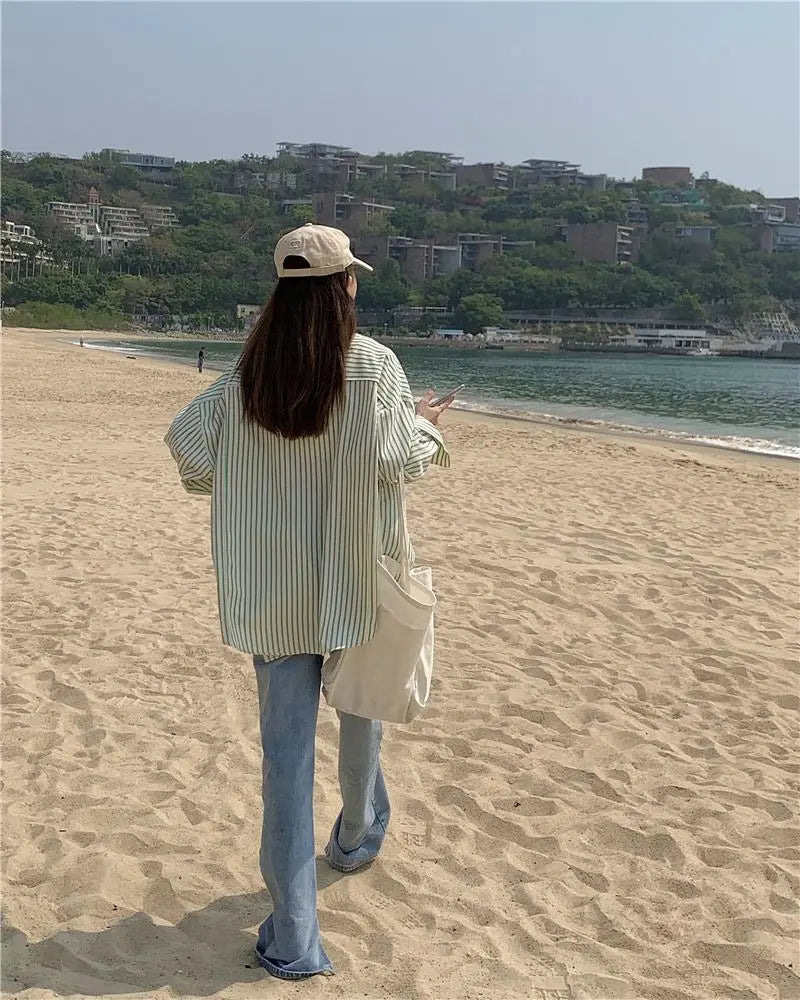 Temperament Simplicity Sunscreen Long Sleeve Blouse