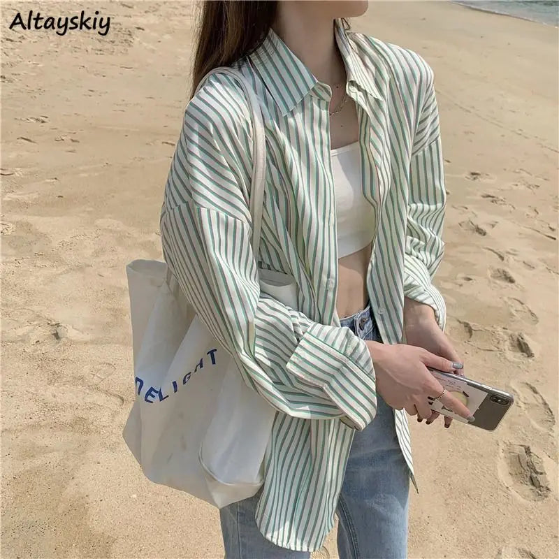 Temperament Simplicity Sunscreen Long Sleeve Blouse