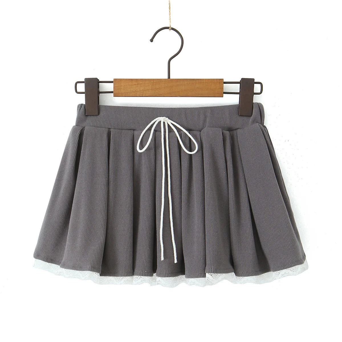 Summer Korean fashion grey mini skirt