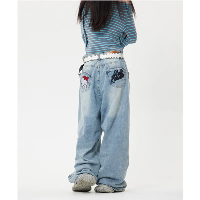 Sanrio Hello Kitty Y2k Baggy Jeans