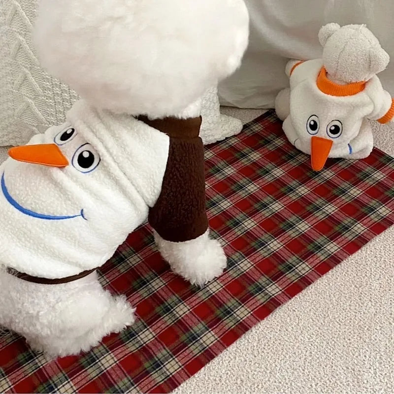 Adorable Snowman Dog Sweater: Perfect for a Festive & Cozy Winter!