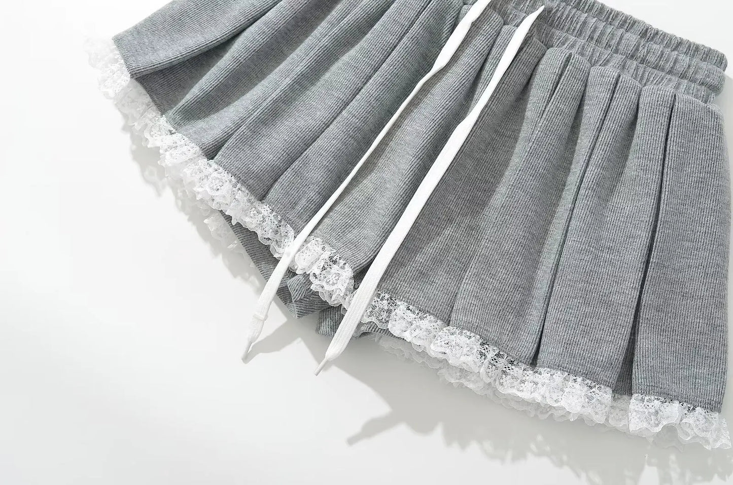 Summer Korean fashion grey mini skirt