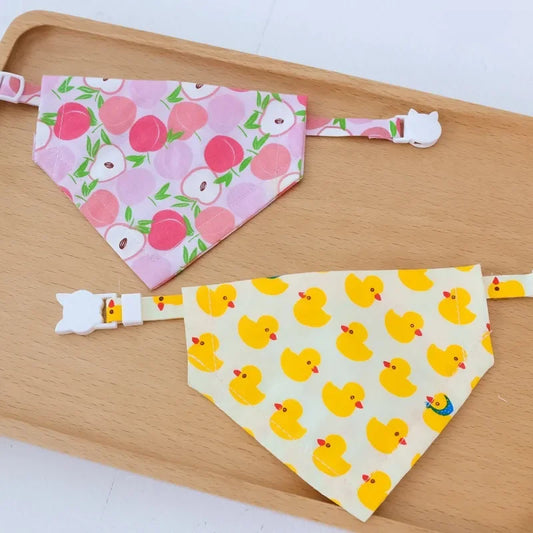 Vibrant Fruit Print Bandanas for Dogs and Small Cats: Add Fun to Your Pet's Style!