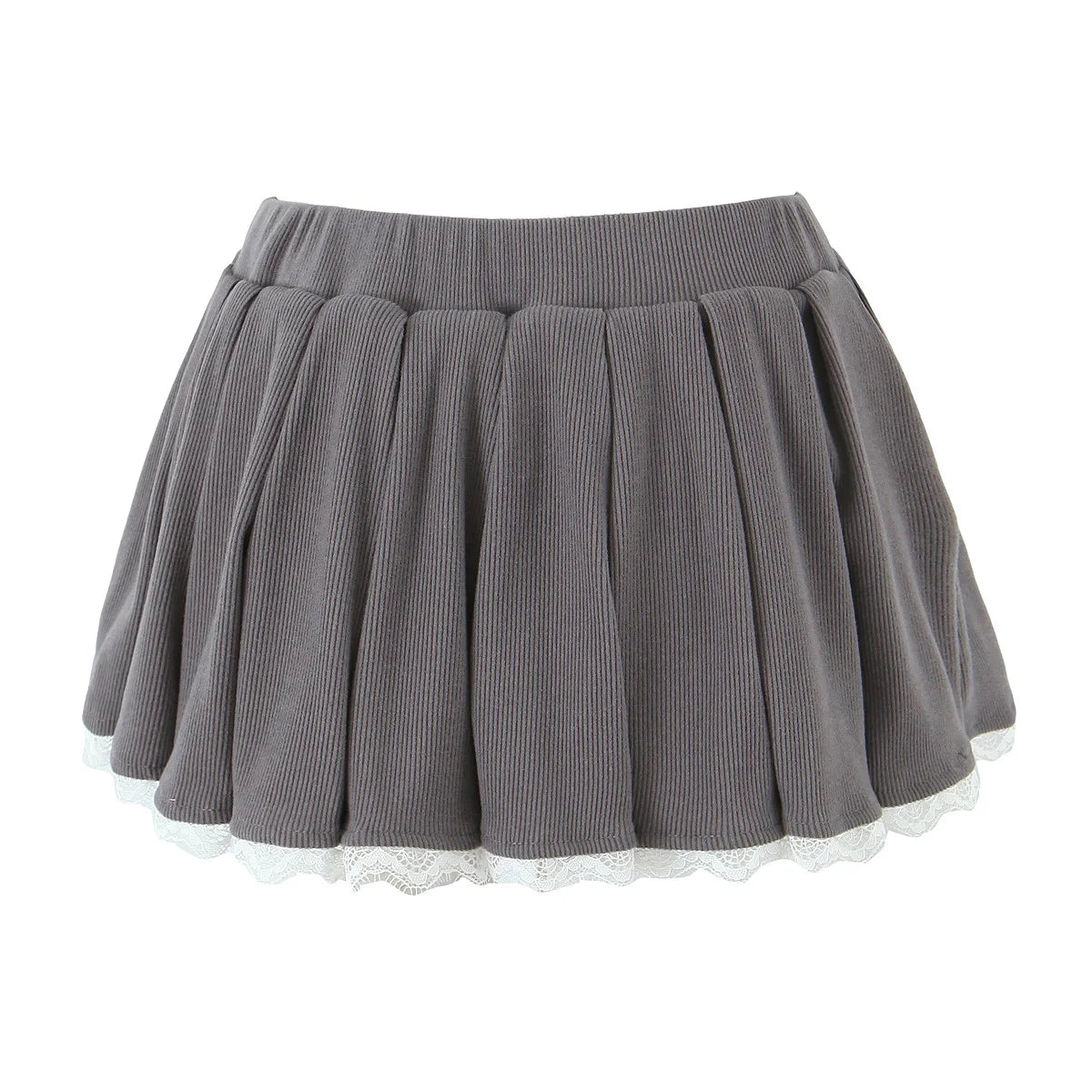 Summer Korean fashion grey mini skirt