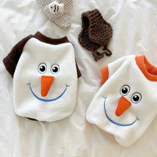 Adorable Snowman Dog Sweater: Perfect for a Festive & Cozy Winter!