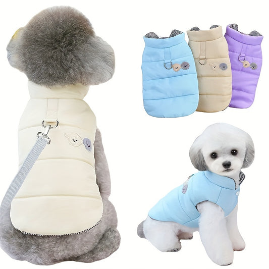 Puppy Warm Jacket - Pet Coat For Small Medium Dogs With D-ring Vest Costumes