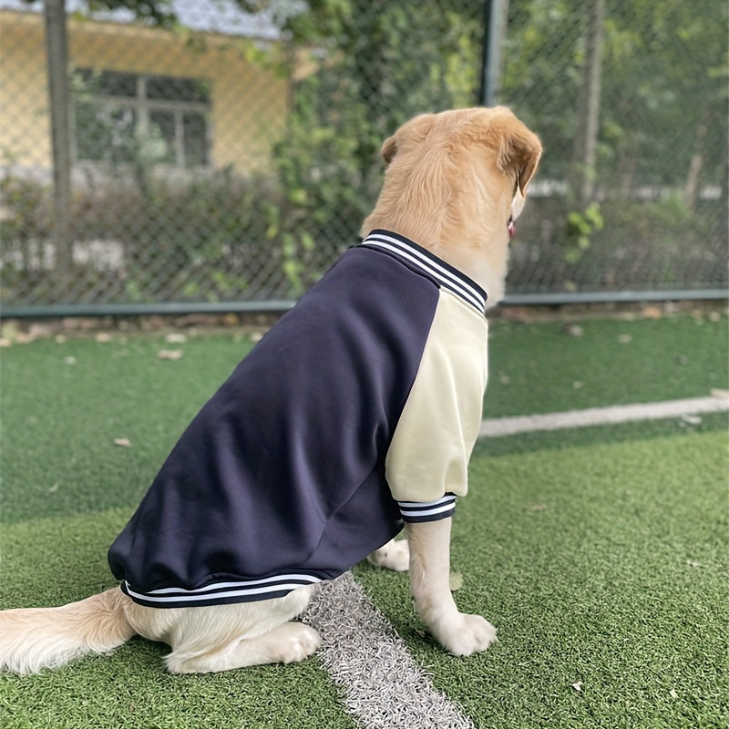 Dog Baseball Jacket for Large to Extra Large Breeds