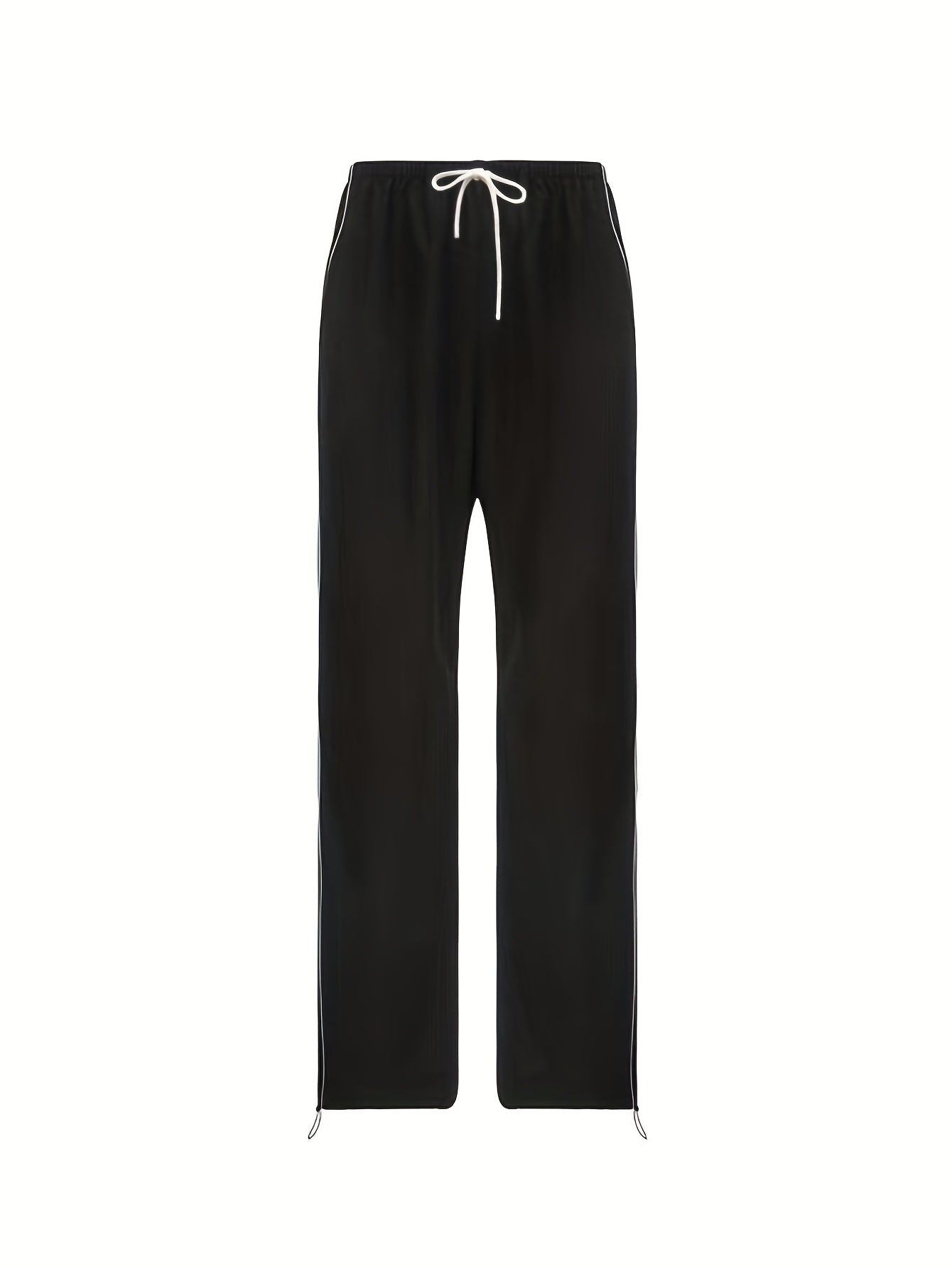 Y2K-Inspired Baggy Pants - Elastic Drawstring Waist-Comfort Fit-Casual Everyday Wear